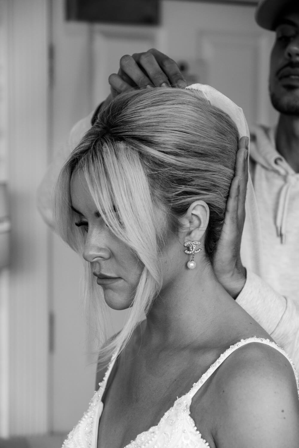 Bride getting ready, natural relaxed wedding photographer