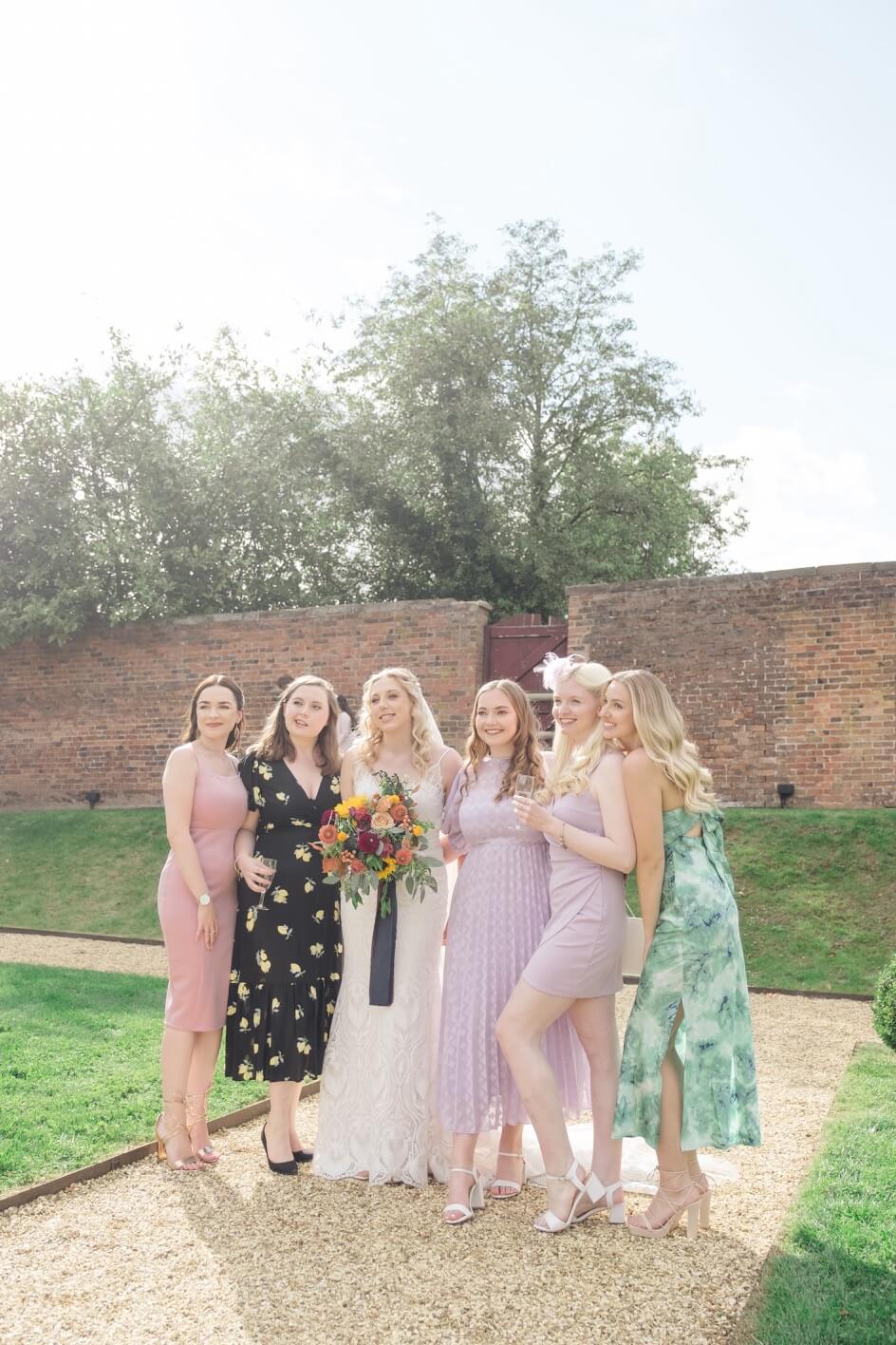 Guests posing together at the Foxtail Barns drinks reception