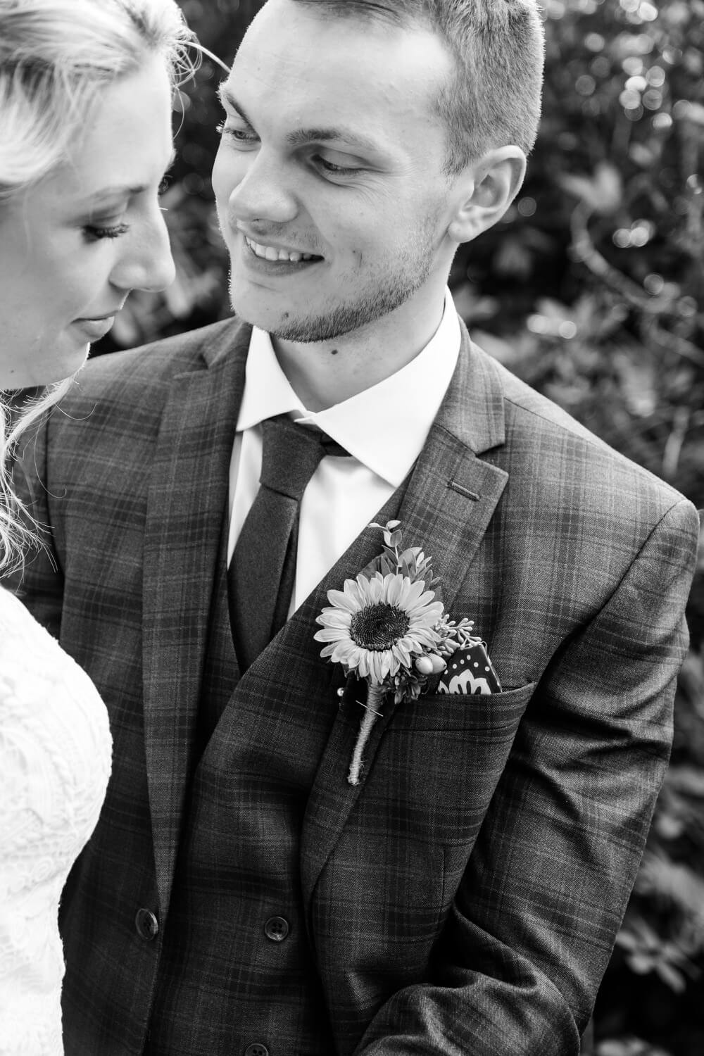Groom portrait at Foxtail Barns in Staffordshire