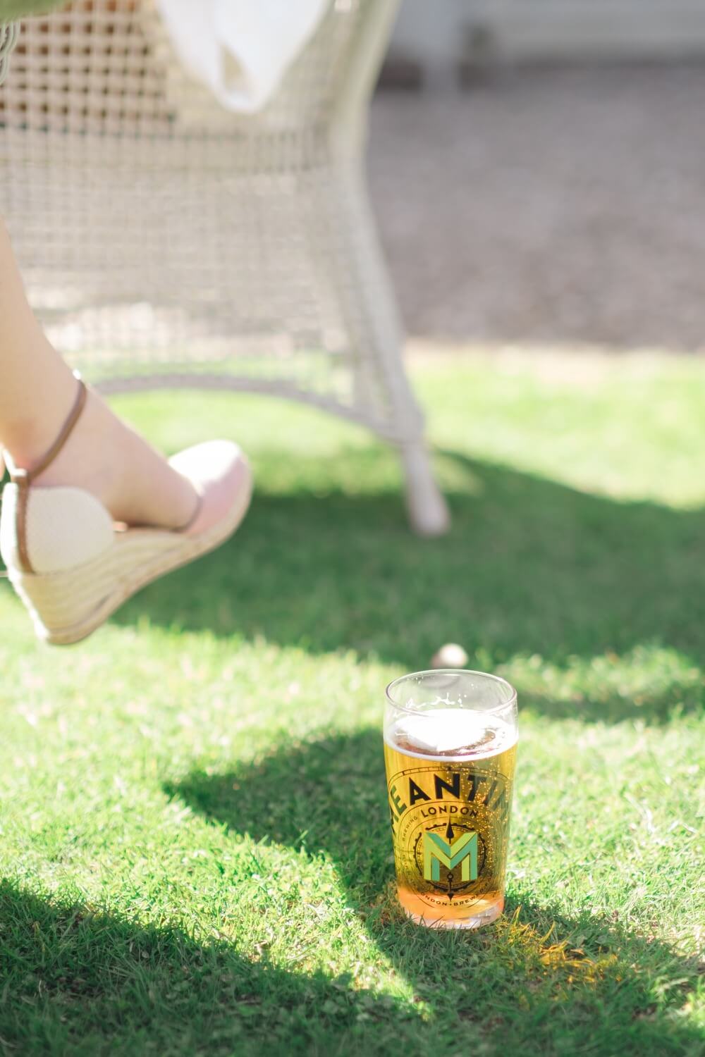 A drink on the lawn at Hawkstone Hall