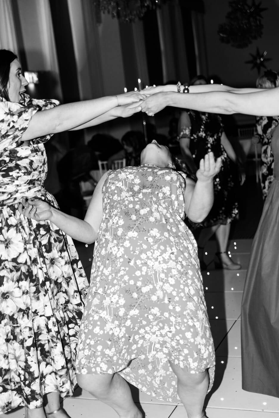 Guest doing the limbo at Hawkstone Hall