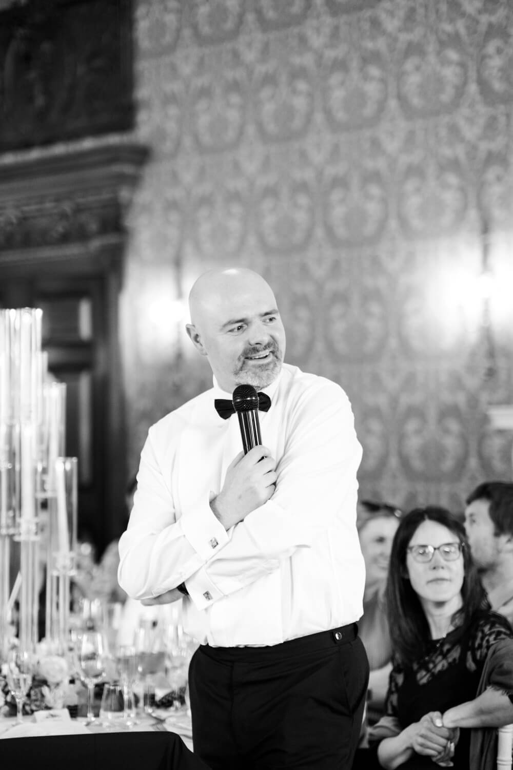 Best man giving his speech at Hawkstone Hall