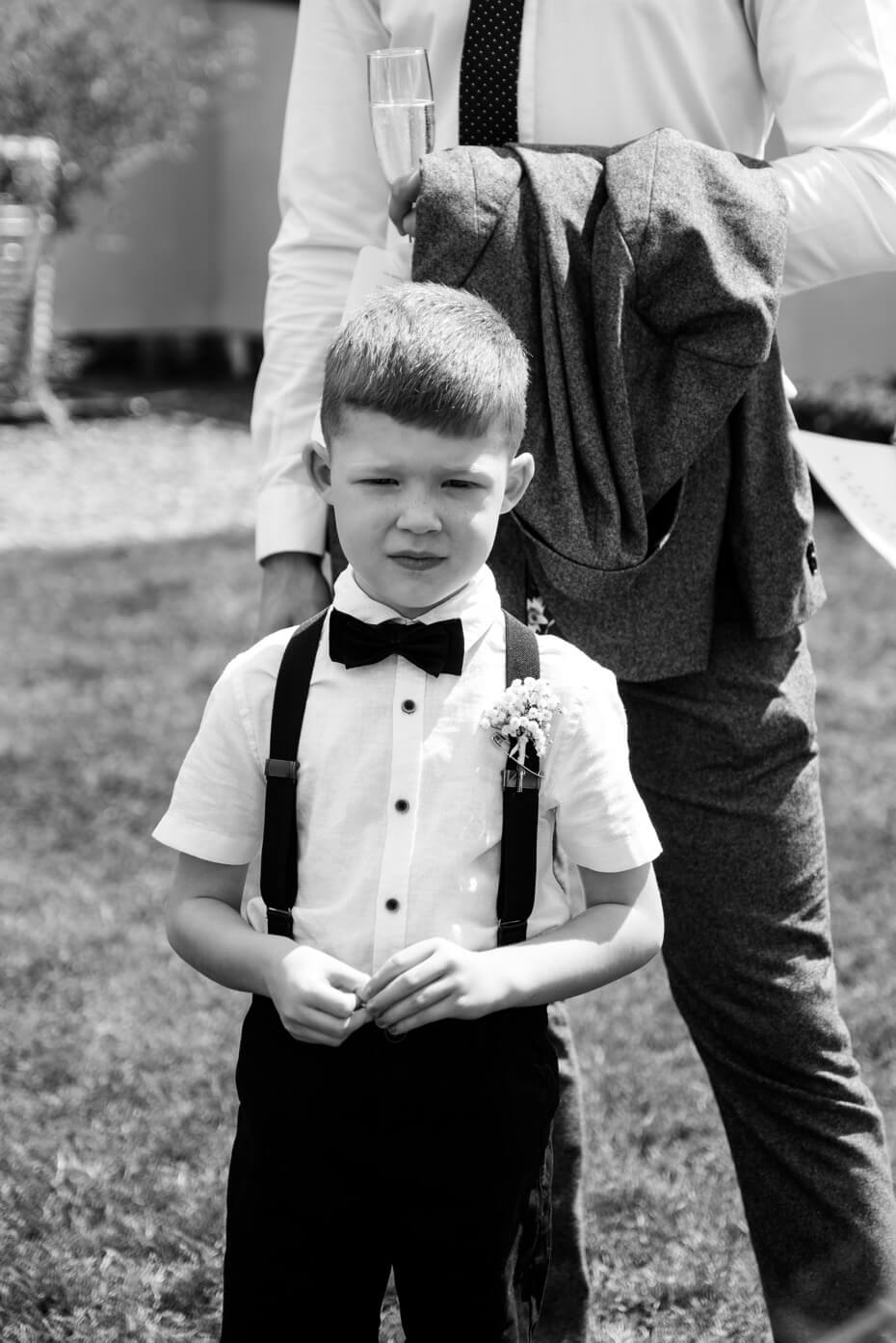 Young boy at the drinks reception