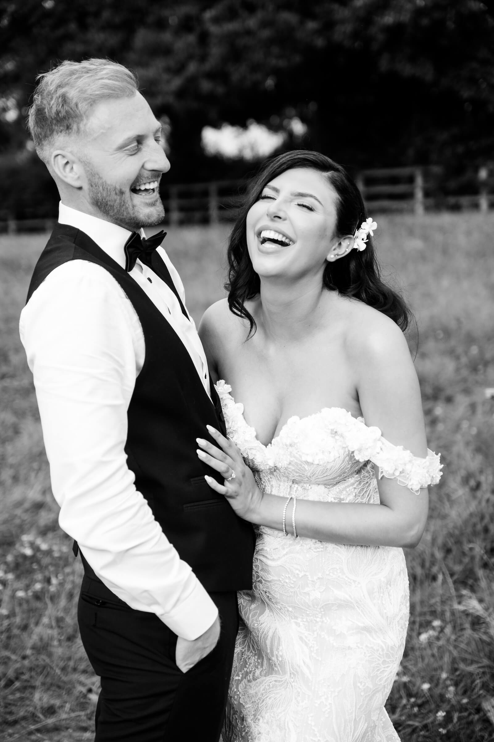 Black and white couple portrait at Manor Hill House