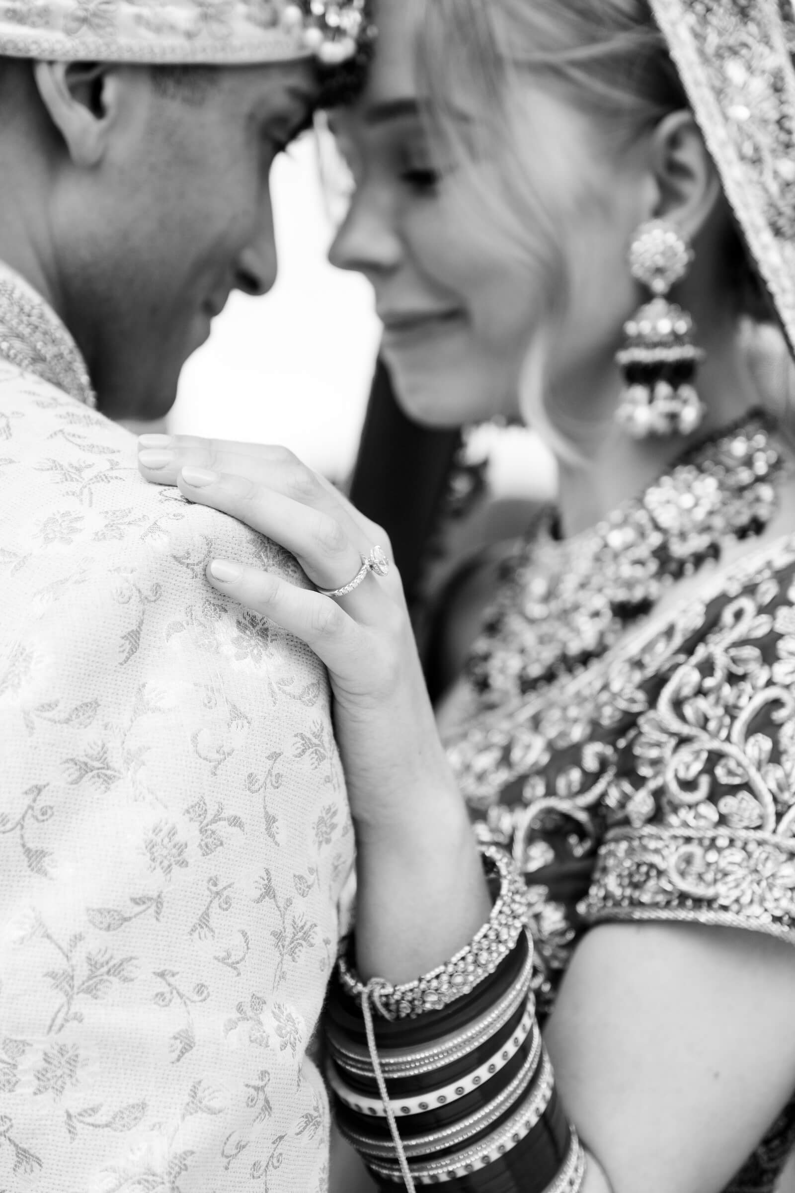 Bride and groom at their destination wedding abroad