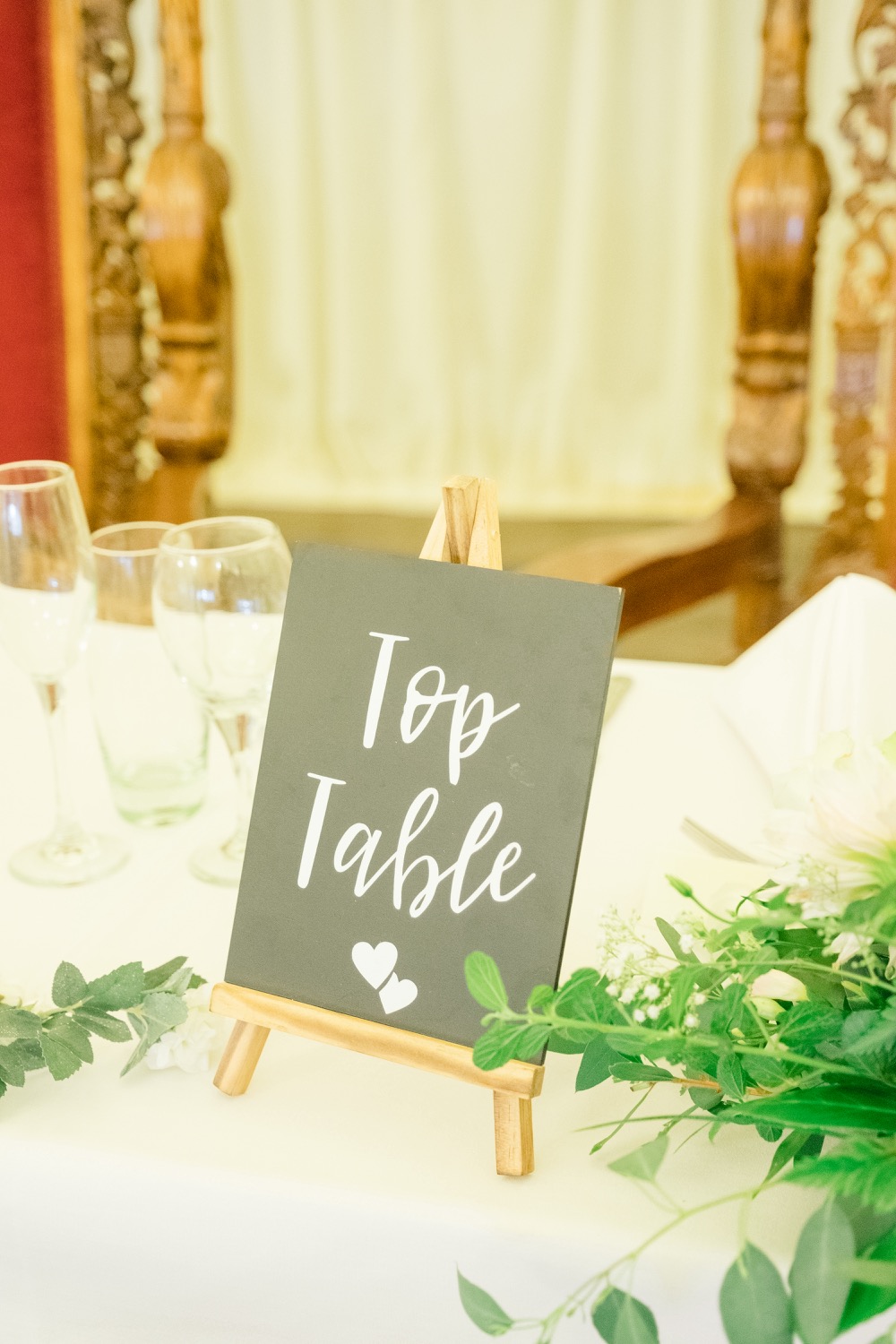 The top table sign
