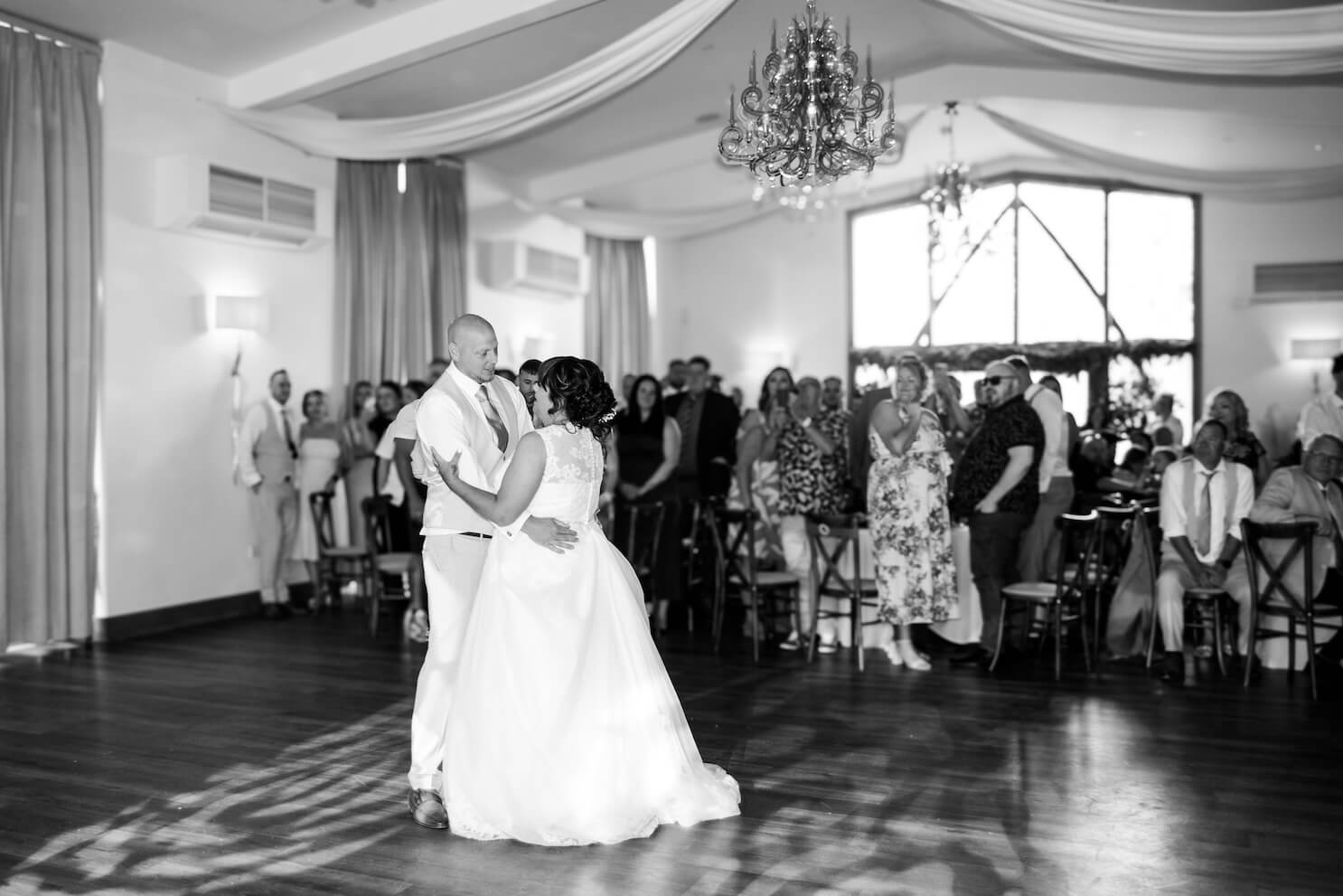 The evening party and dancefloor at Mythe Barn