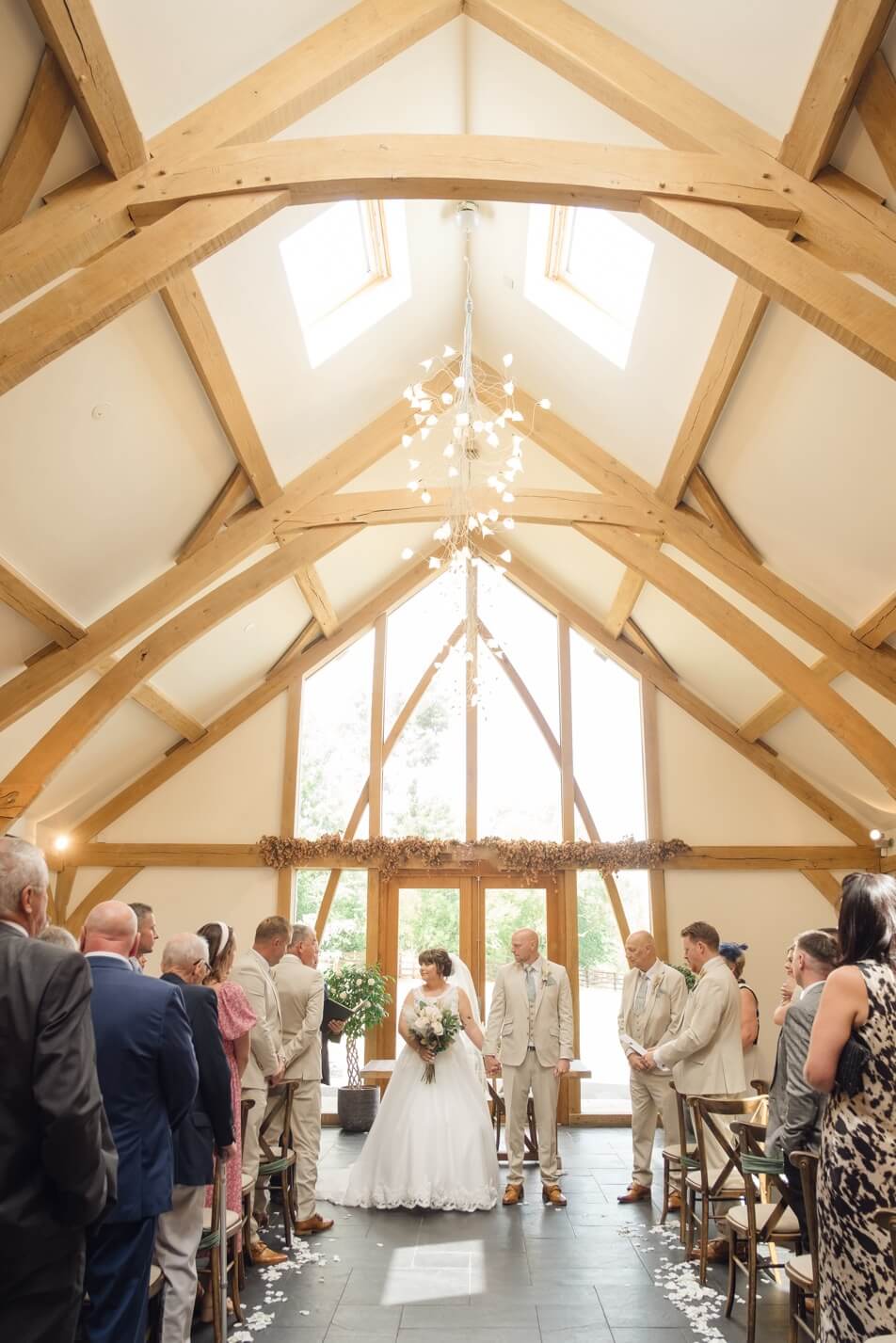 Just married, Hayley and Dan at Mythe Barn