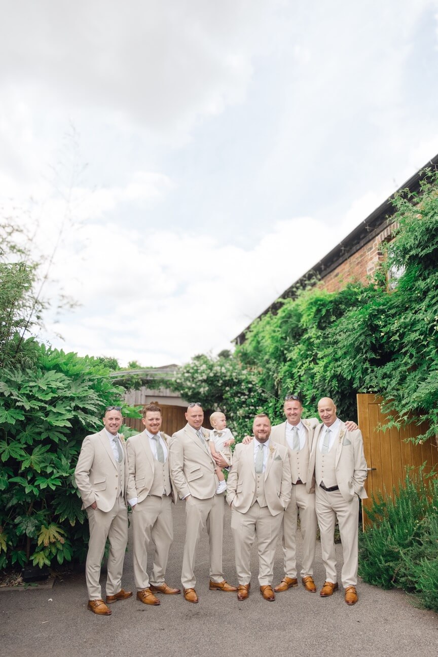 The groomsmen at Mythe Barn