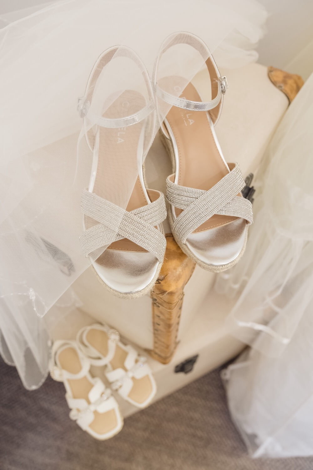 The bride's shoes, Warwickshire wedding