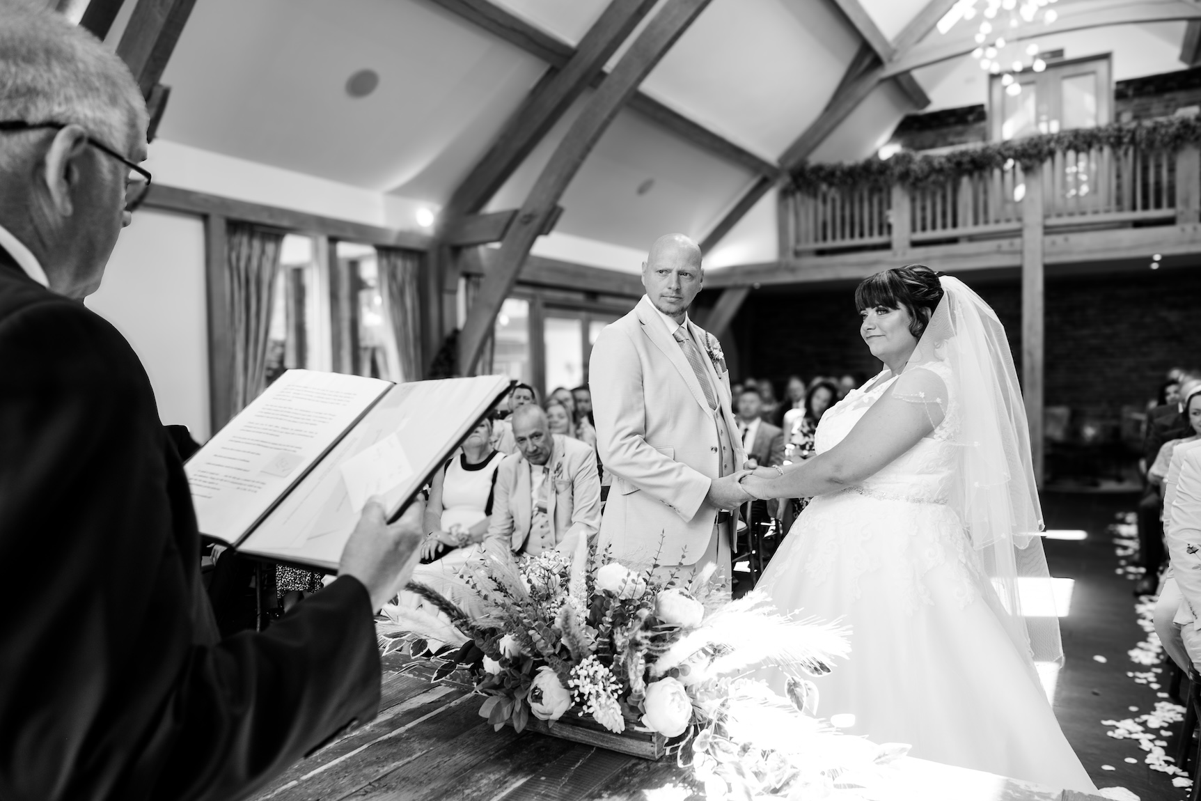 Hayley and Dan at Mythe Barn, Warwickshire