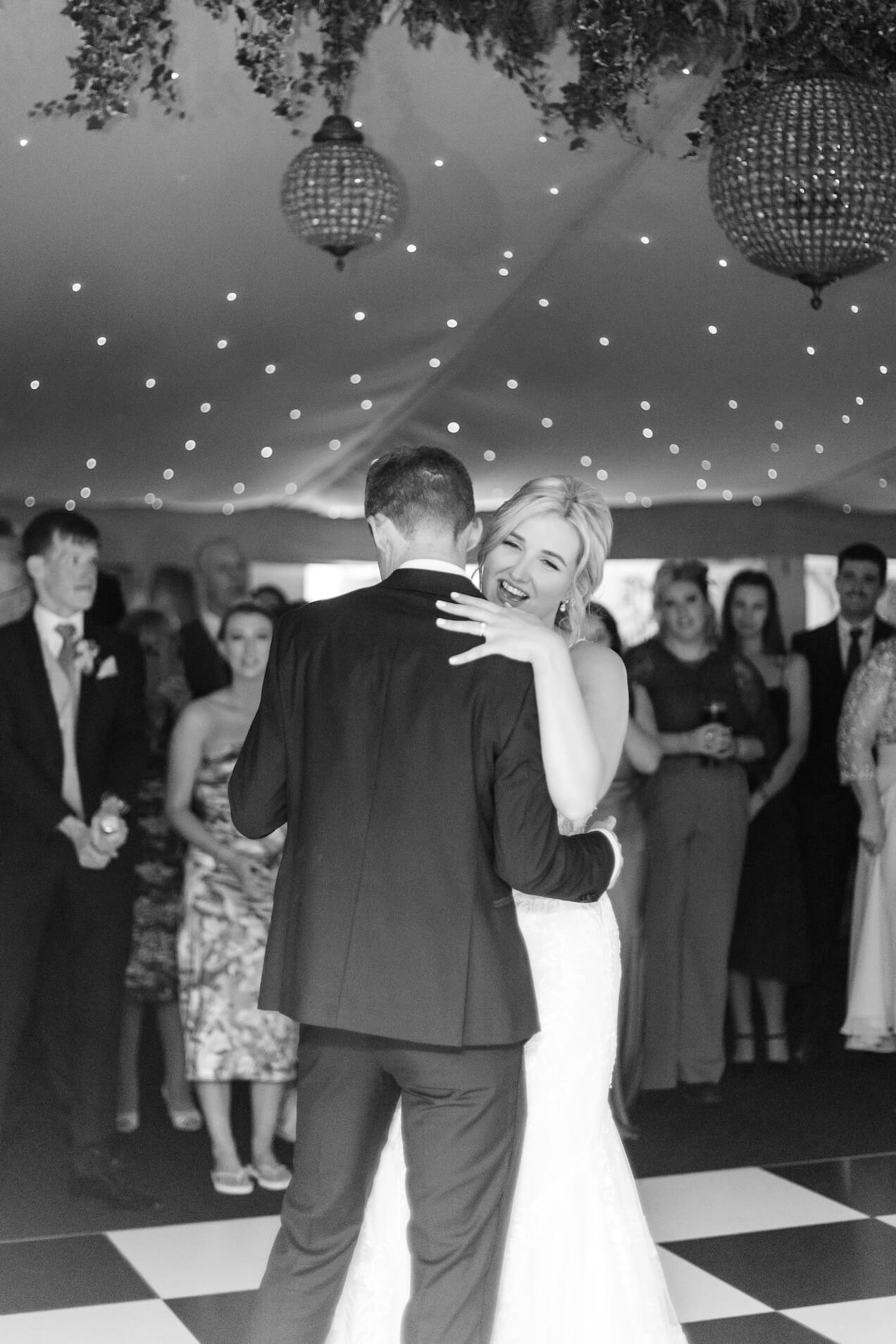 Evening reception at Moxhull Hall in the Starlit Marquee