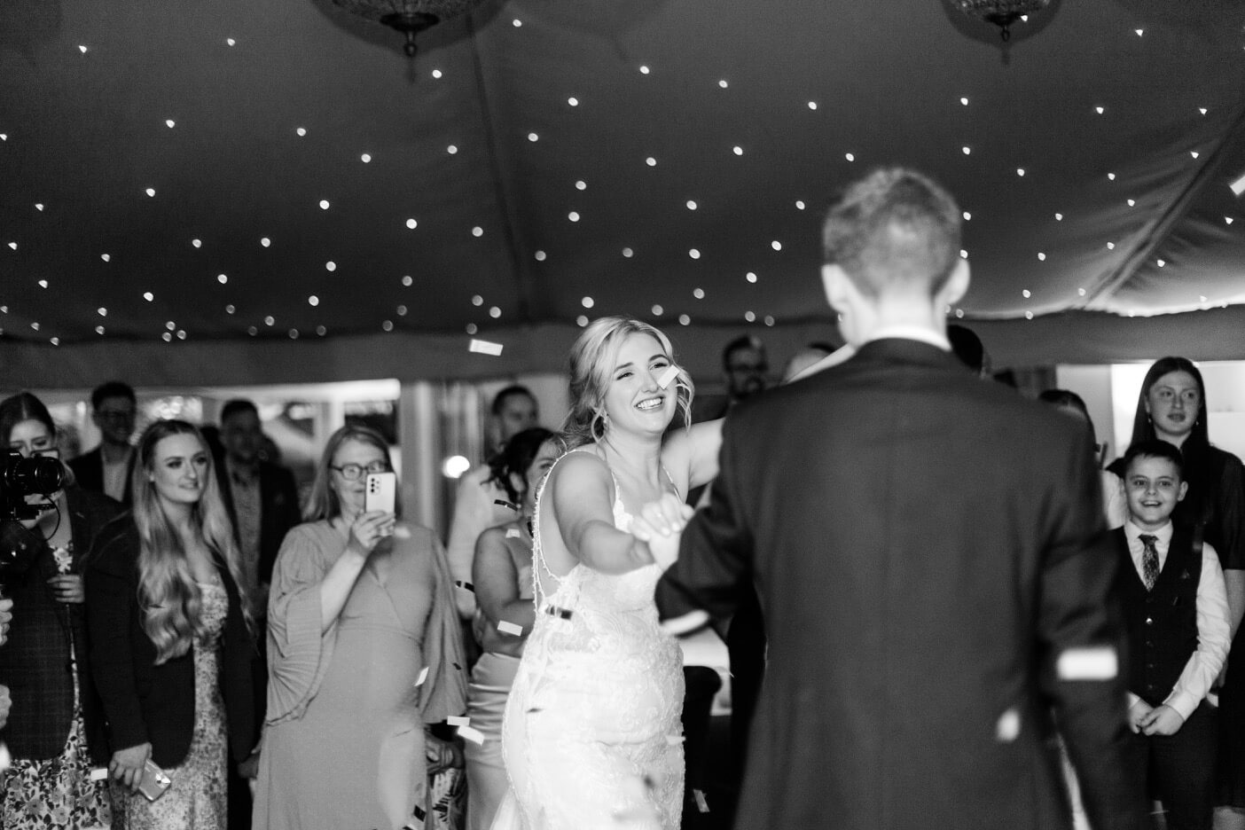 First dance in the Starlit Marquee at Moxhull Hall