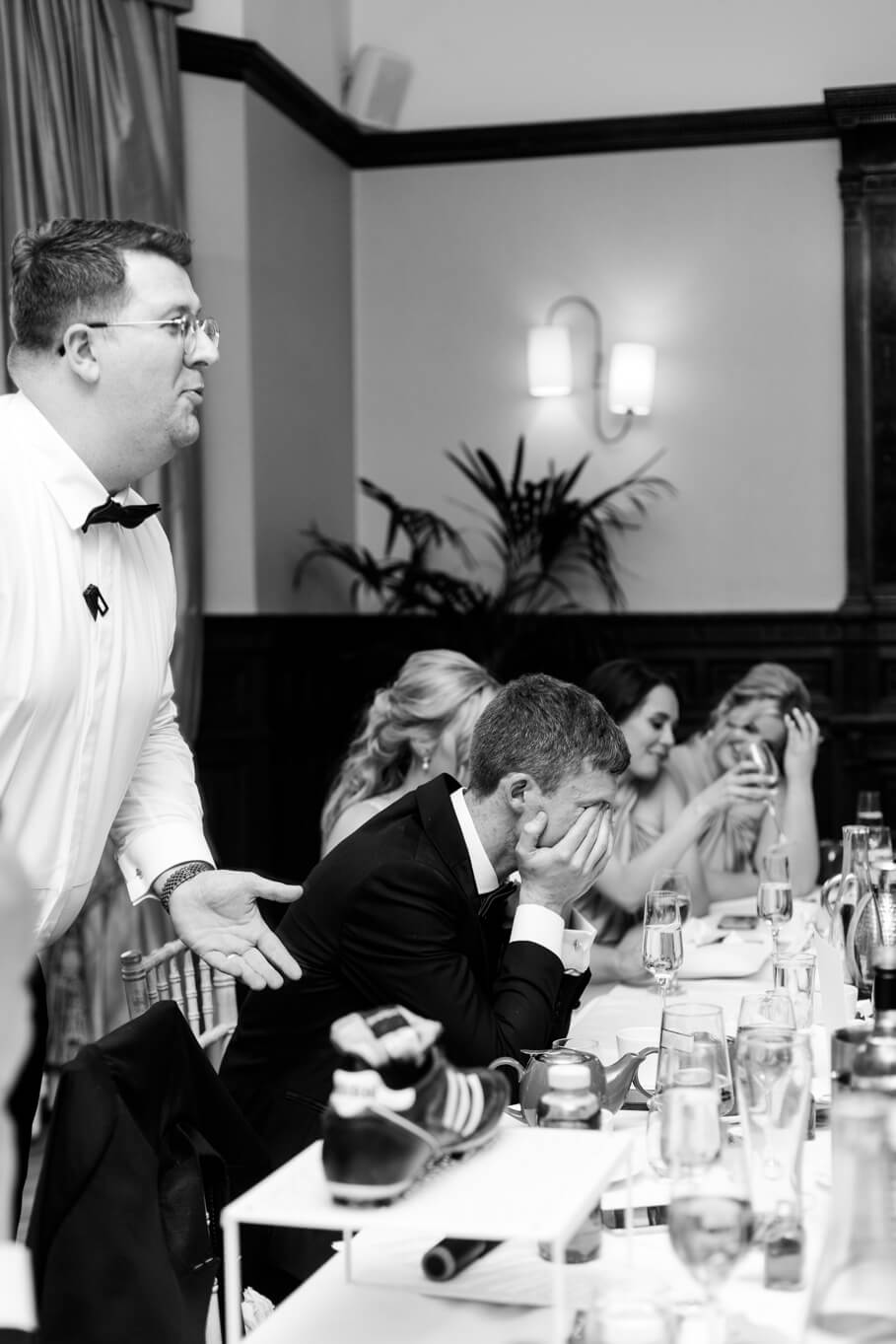 Best man delivering his speech at Moxhull Hall