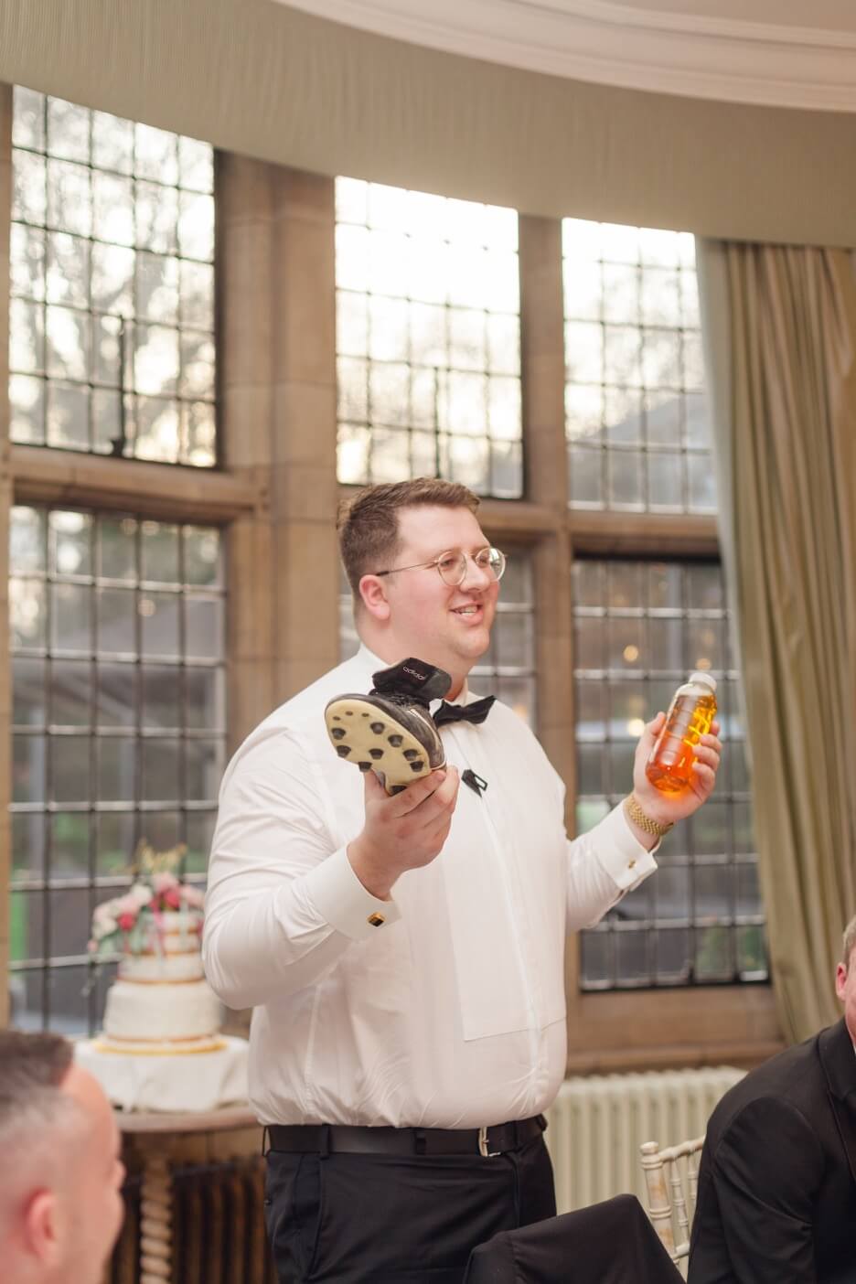 Best man during his speech