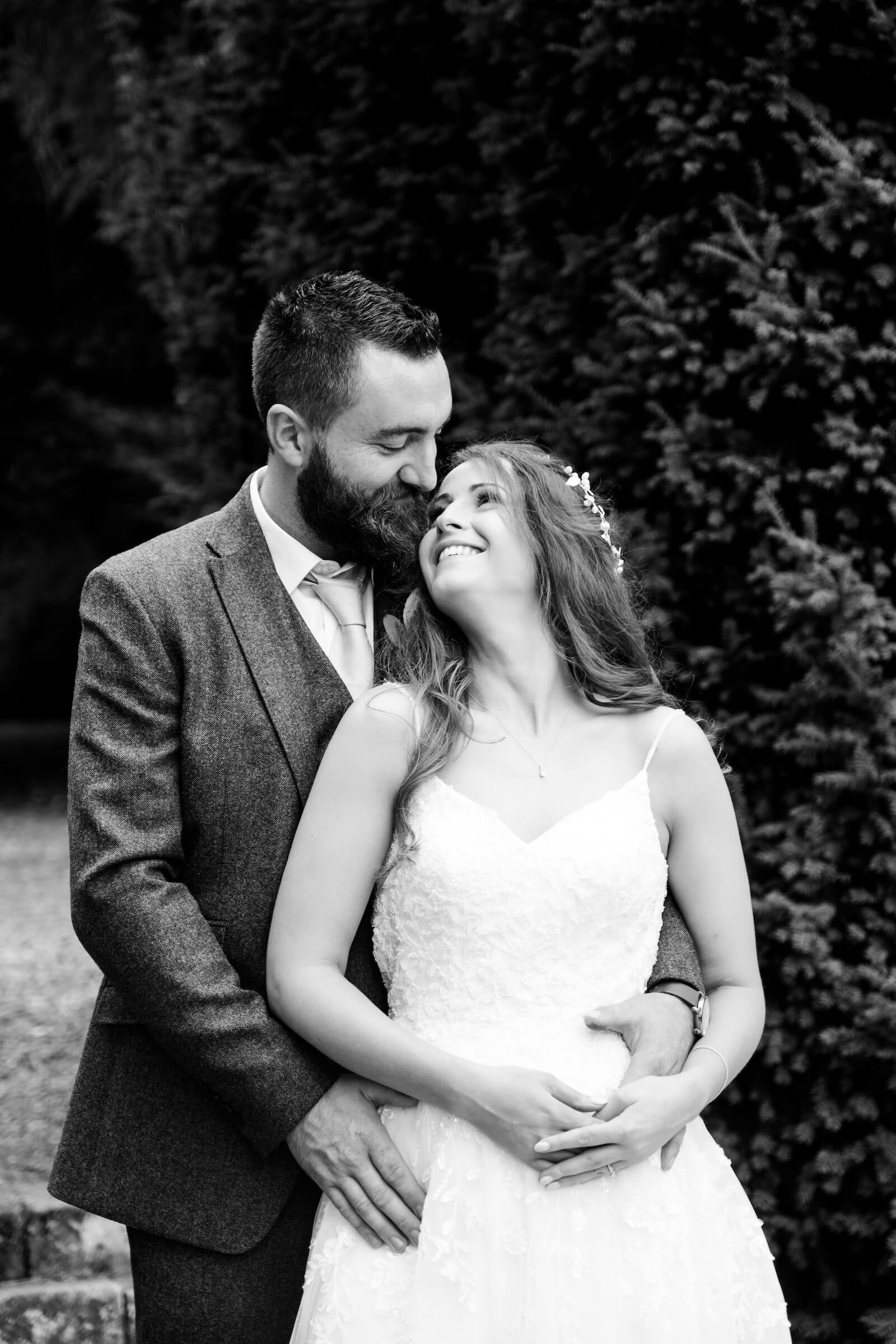 Annabelle and Matt during their portraits at Netley Hall