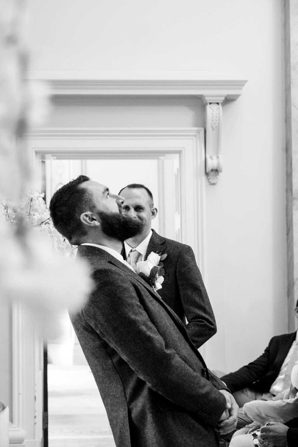 Matt waiting for the ceremony