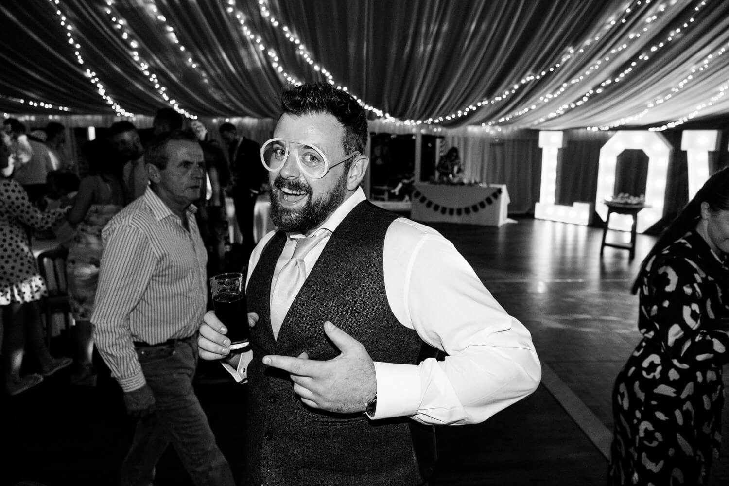 Guests dancing into the evening