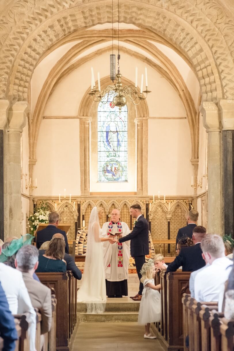 During the wedding ceremony near The Great Barn, Aynho