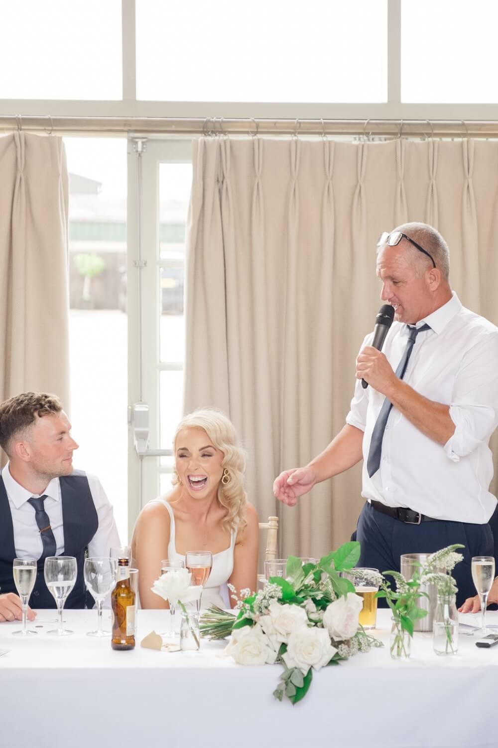 Father of the bride giving his speech at The Great Barn, Aynho
