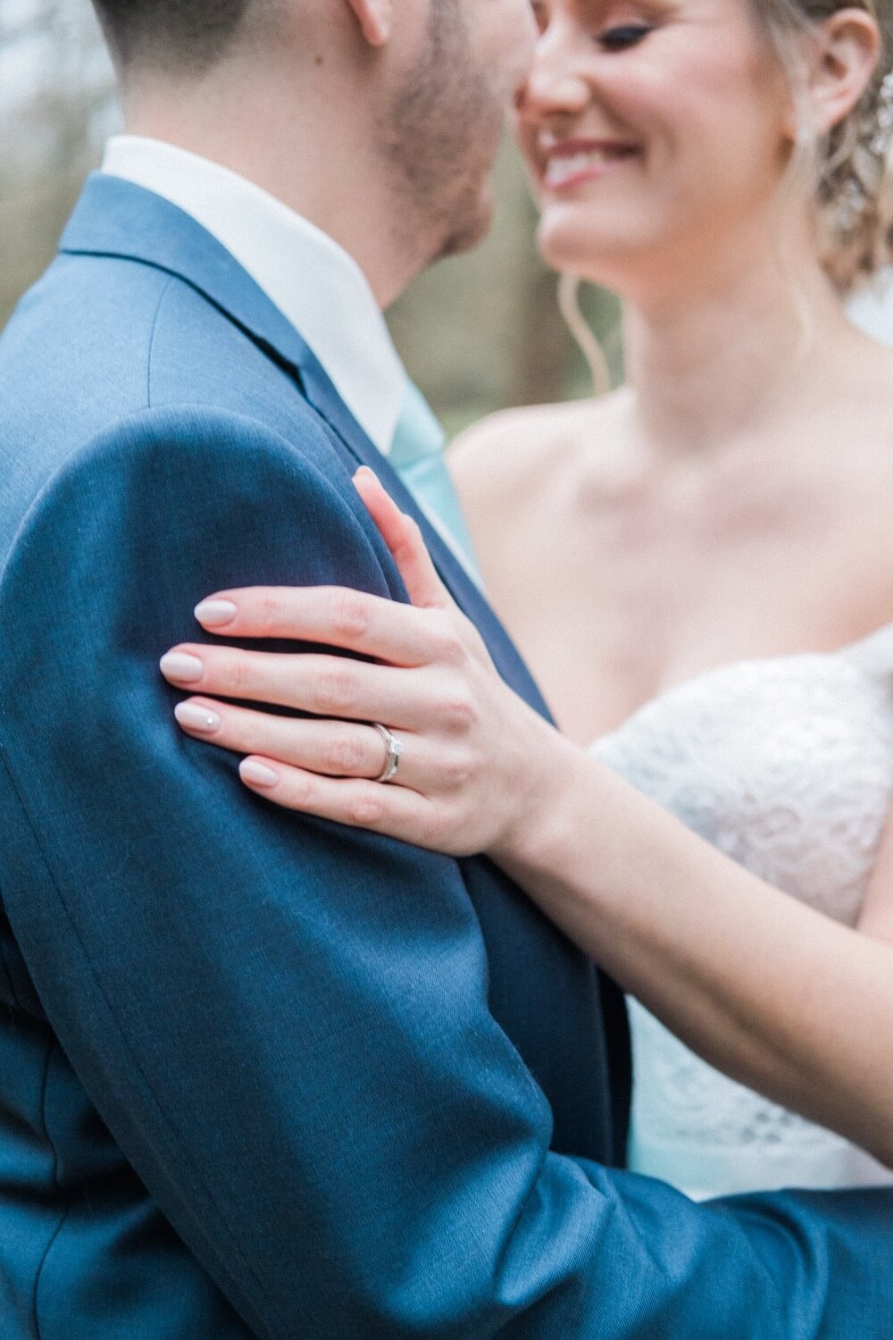Bride and groom ring detail