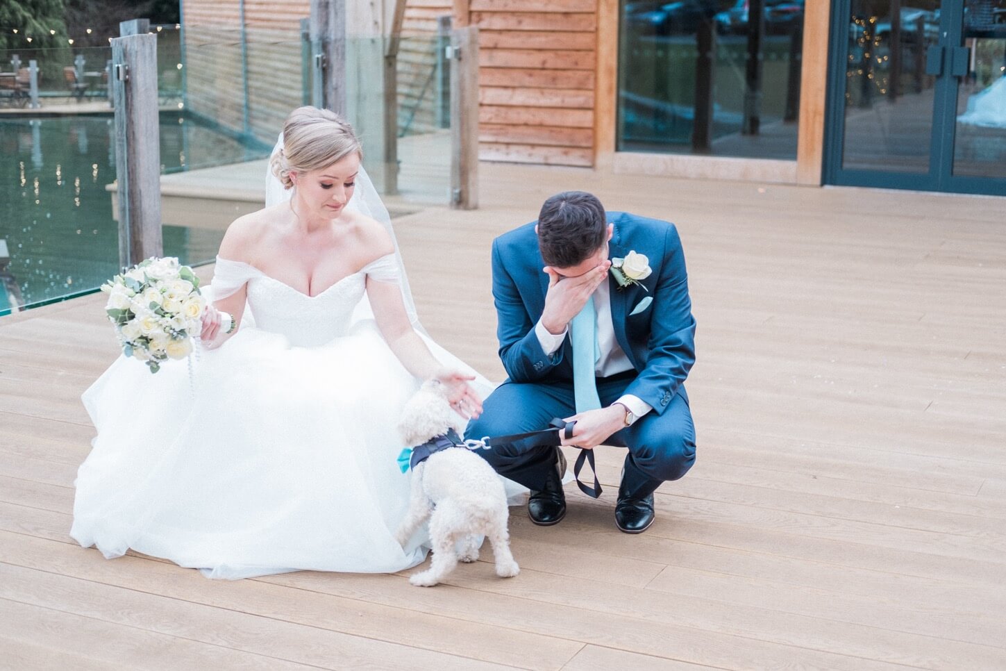 Groom in tears as their dog is brought to the wedding