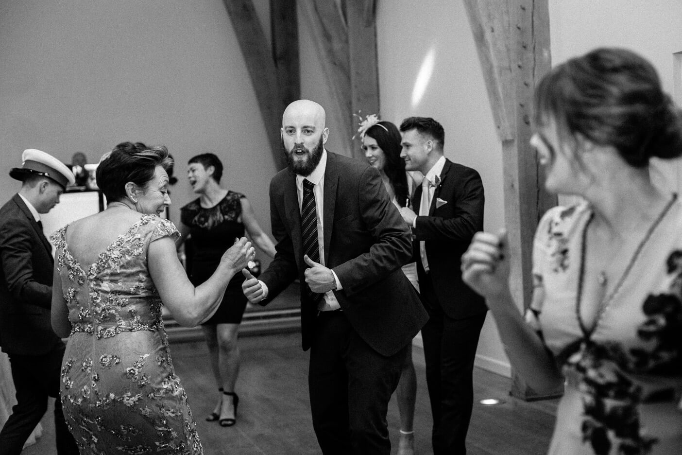 Guests dancing at the evening reception