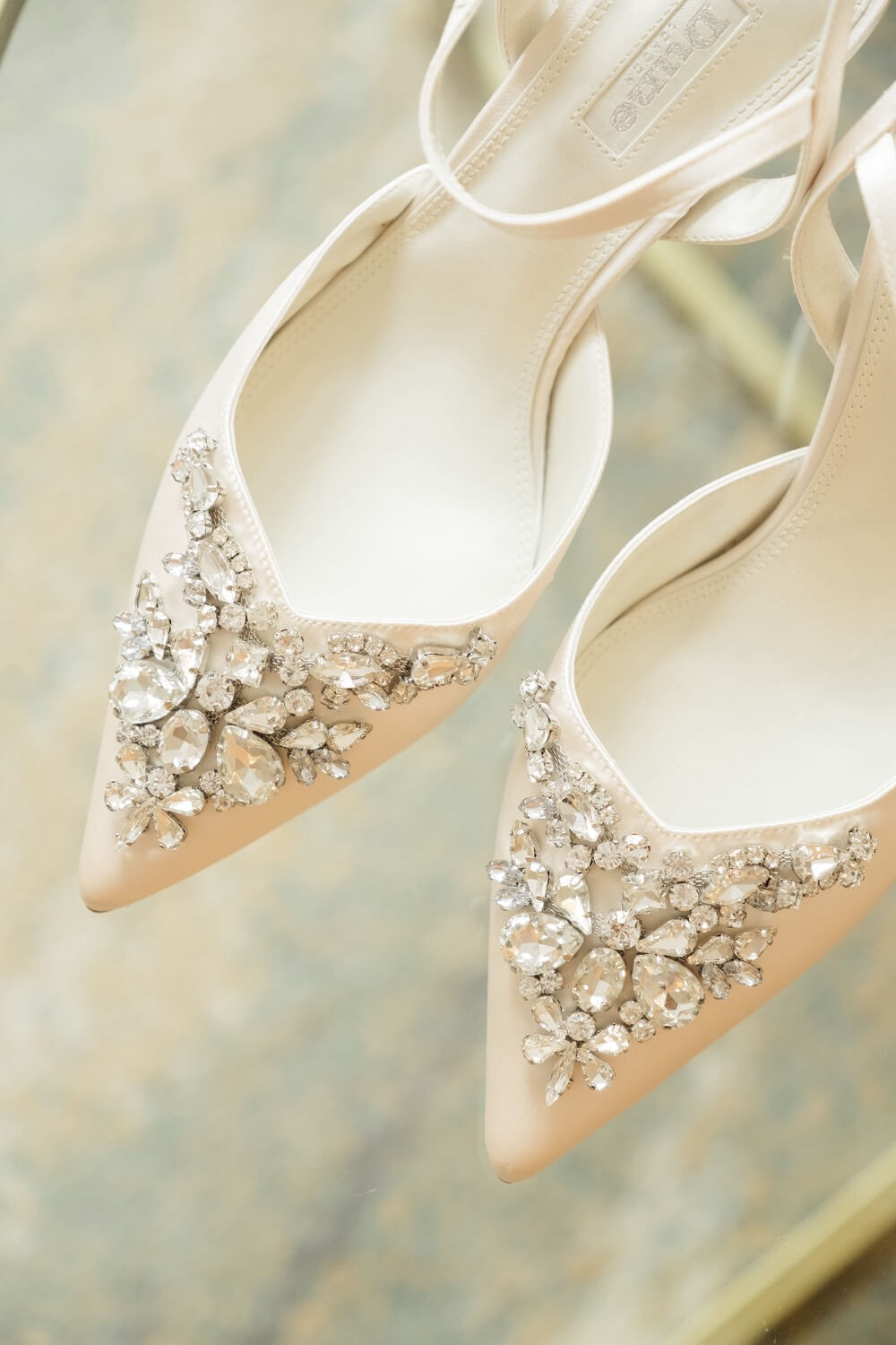 Bridal shoes at The Pear Tree, Purton