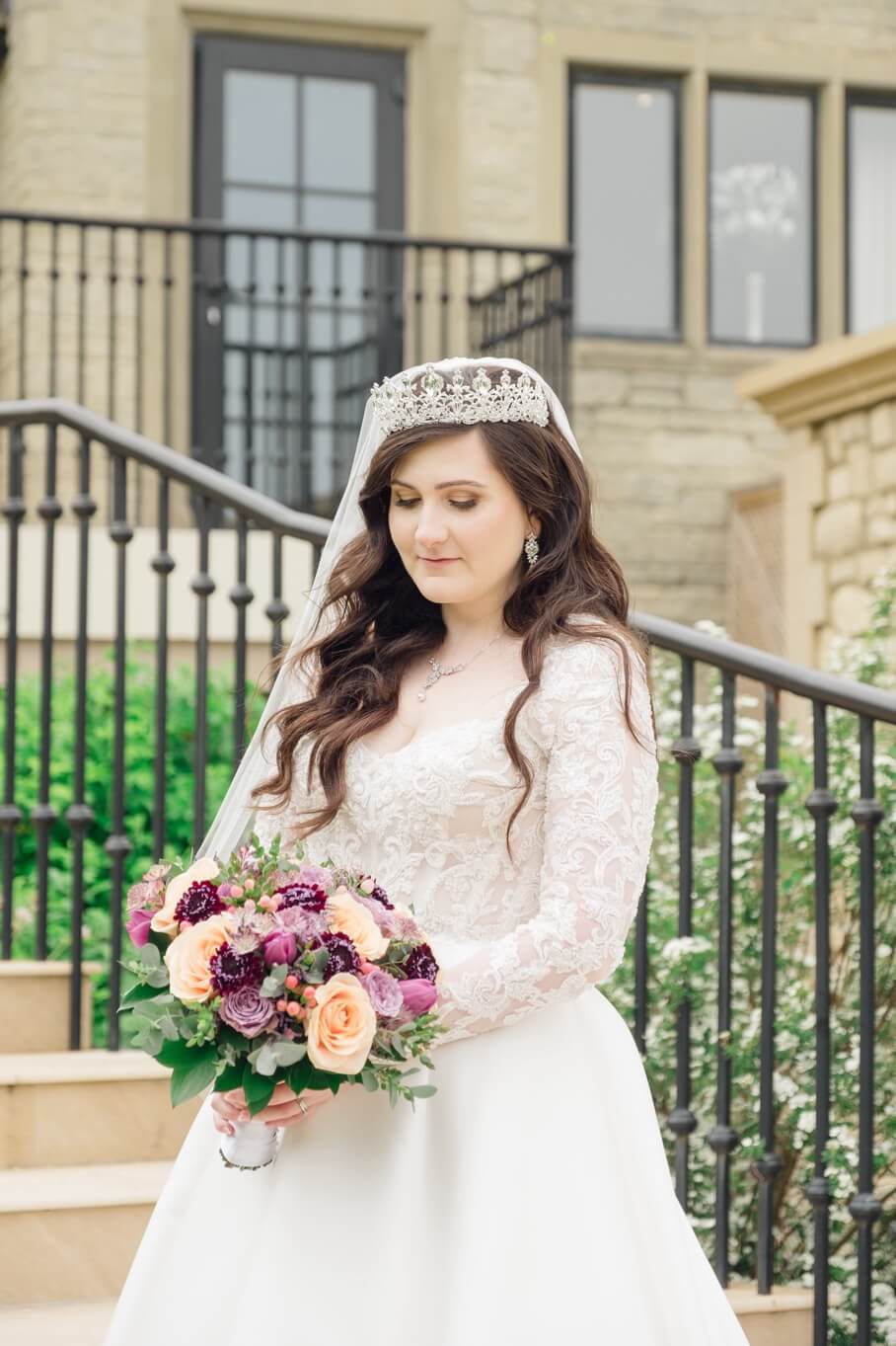 Bride portrait in the grounds at The Pear Tree Purton