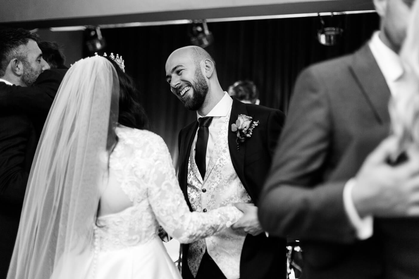 Bride and groom dancing at The Pear Tree Purton