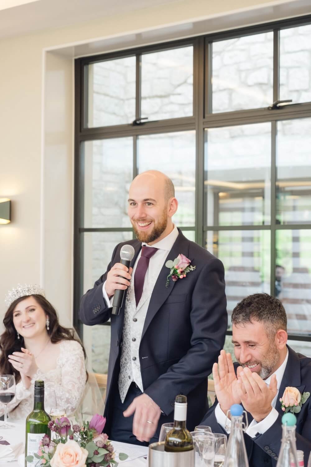 Groom giving his speech at The Pear Tree Purton
