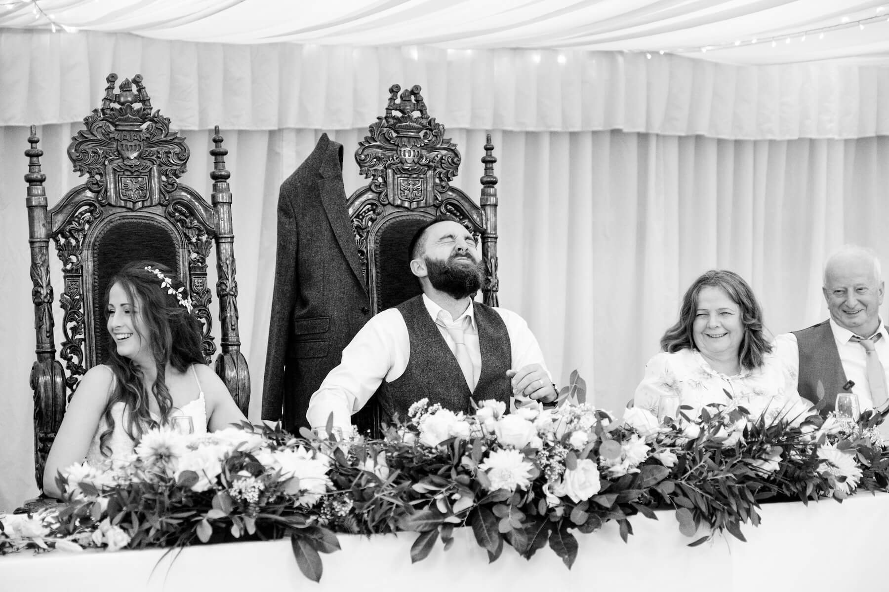 Speeches during the wedding breakfast at Netley Hall