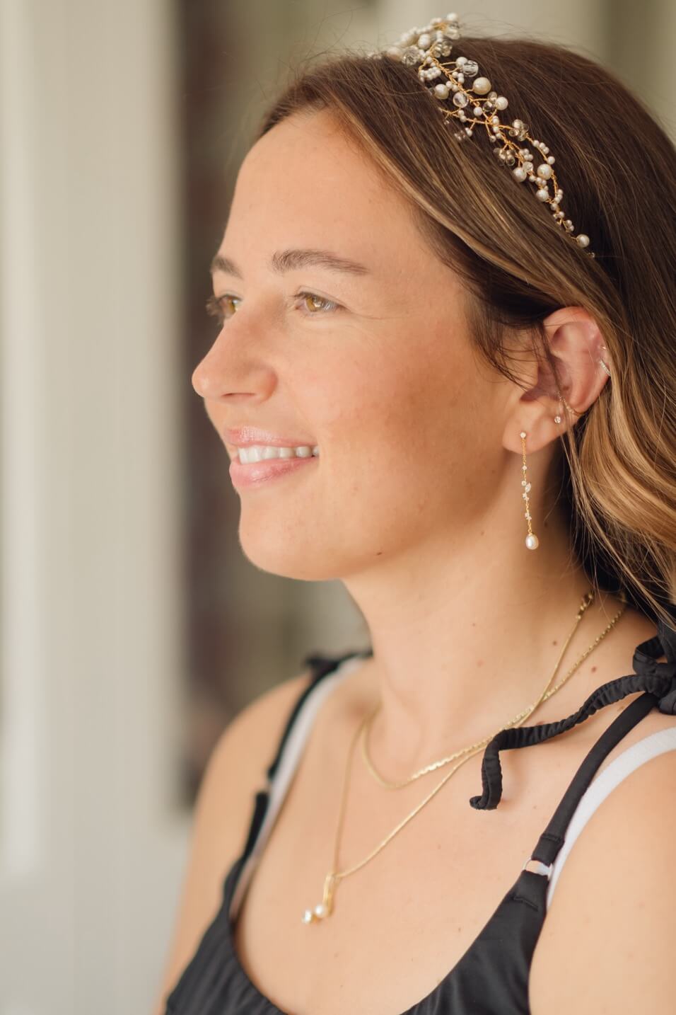 The bride during getting ready at Hencote