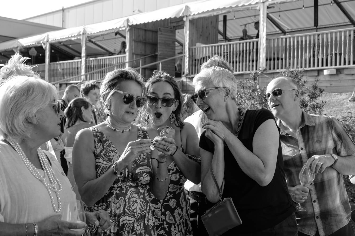 Guests reacting to the magic at Hencote