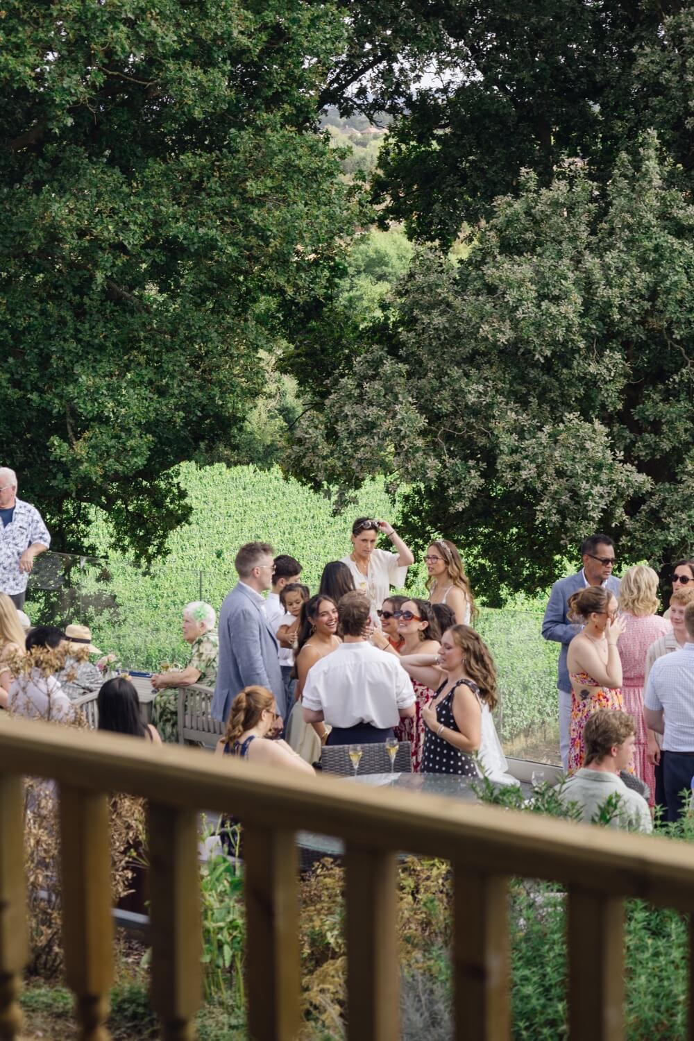 Guests at the drinks reception at Hencote