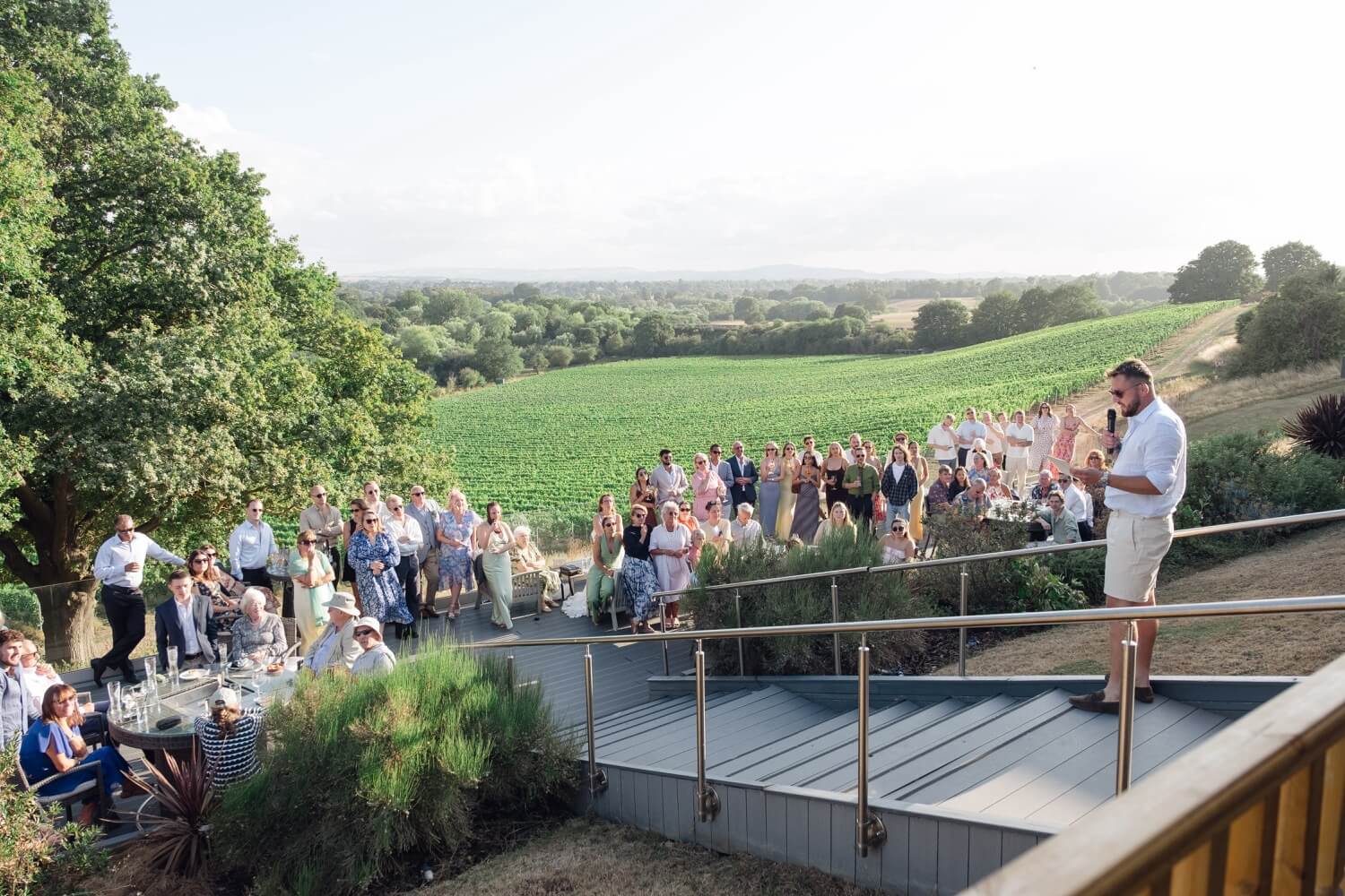 The groom during the speeches at Hencote